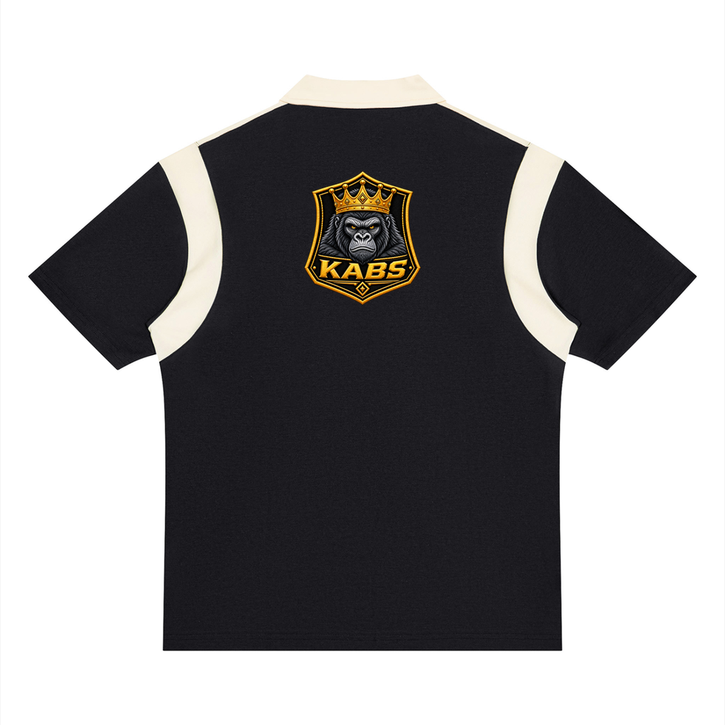 Unisex Color Block Quarter Zip Polo Shirt