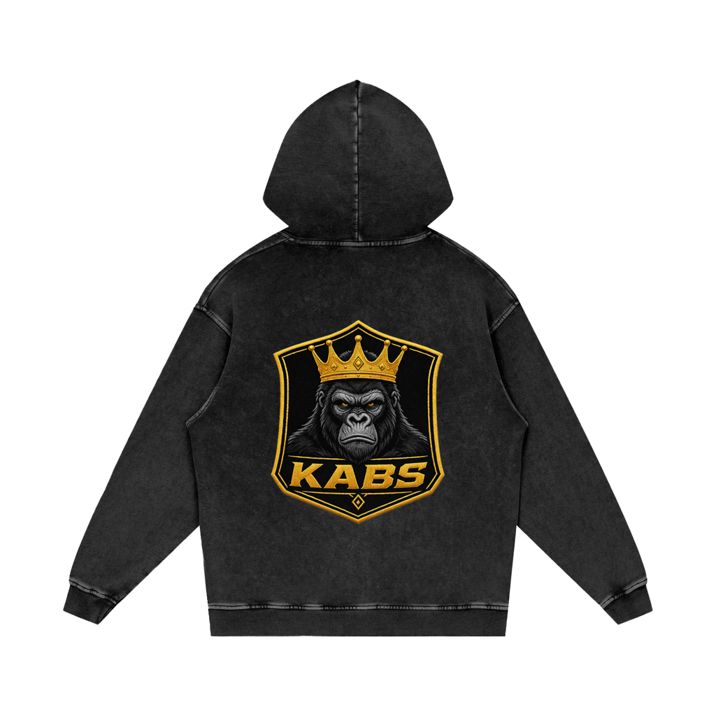 Snow Washed Loose Cotton Hoodie
