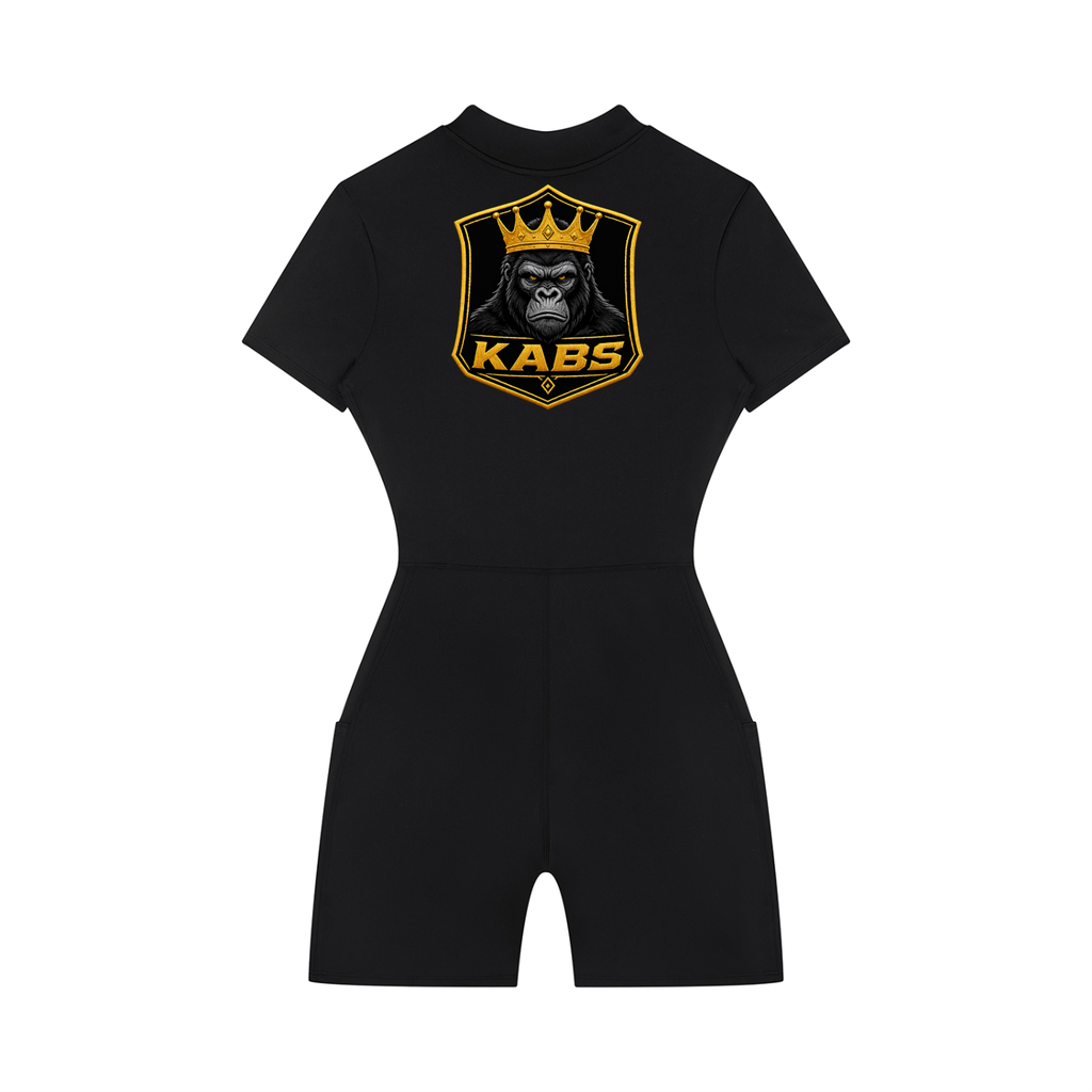 Women's Quarter-Zip Short Sleeve Romper