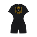 Women's Quarter-Zip Short Sleeve Romper